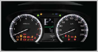 Sporty White-Illuminated Meter Panel With Lcd Info Display