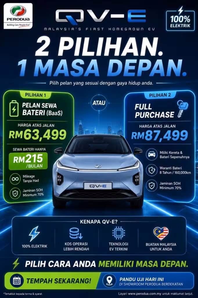 Poster promosi Perodua qve