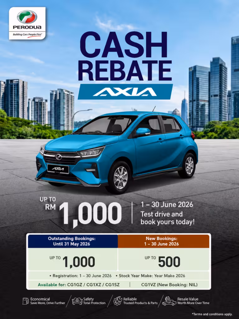 Poster promosi Perodua axia